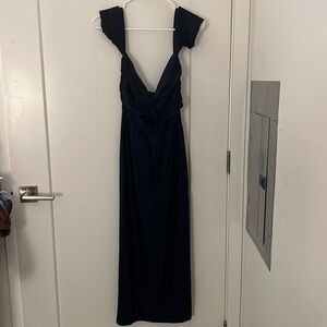 ELLIS MIDI DRESS - NAVY